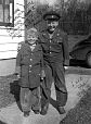 1947 with brother John in WWII uniforms